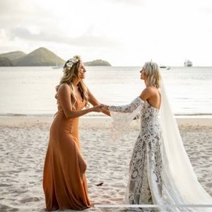 SHOW ME YOUR MUMU Terra-cotta bridesmaid dress